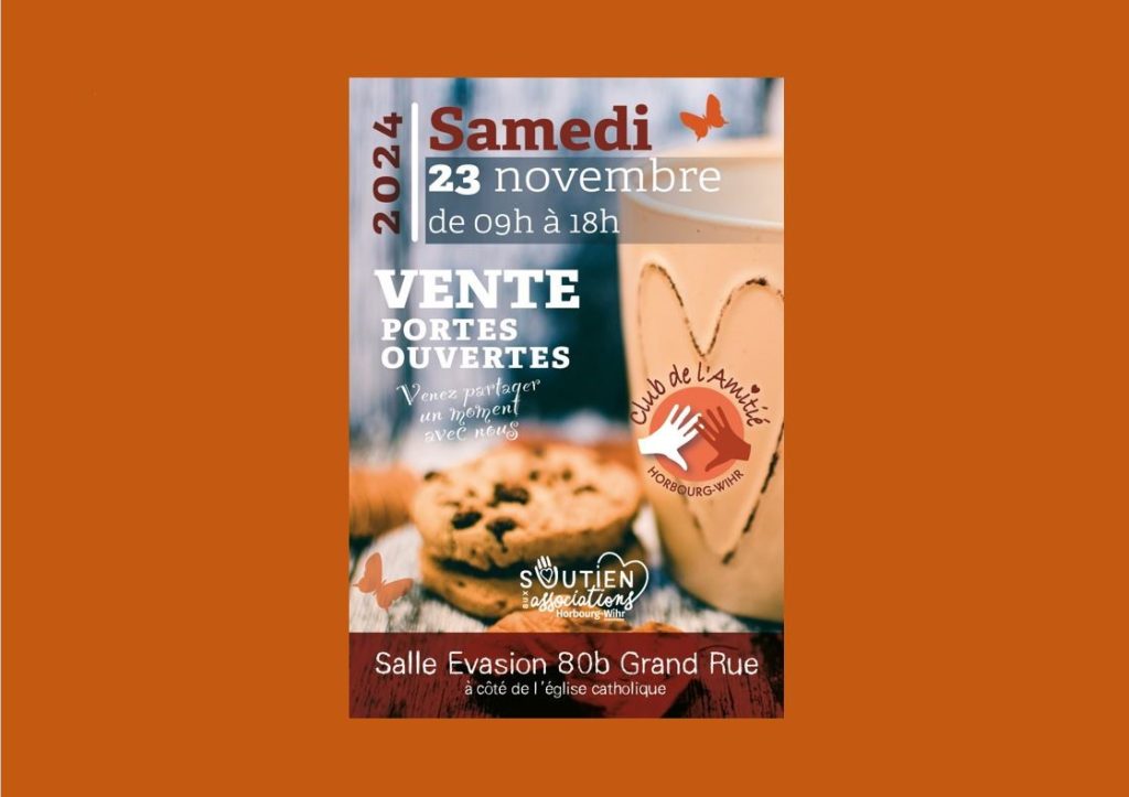 CLUB DE L’AMITIÉ : Vente annuelle – Portes ouvertes