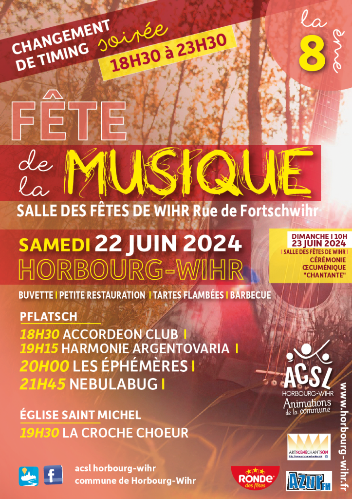 8ème Fête de la Musique !!! Samedi 22 juin 2024