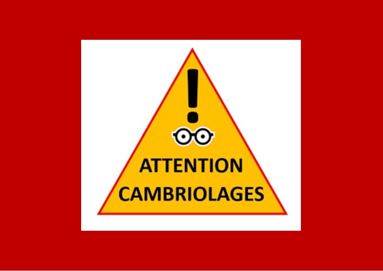 ATTENTION : Cambriolages – Soyez vigilants !