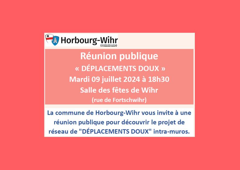 Réunion publique : projet de réseau de “DÉPLACEMENTS DOUX “