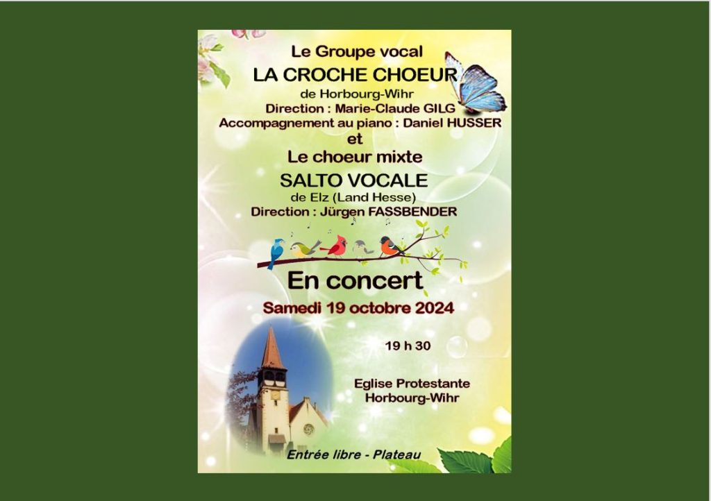 LA CROCHE CHOEUR & SALTO VOCALE en concert à l’Eglise Protestante