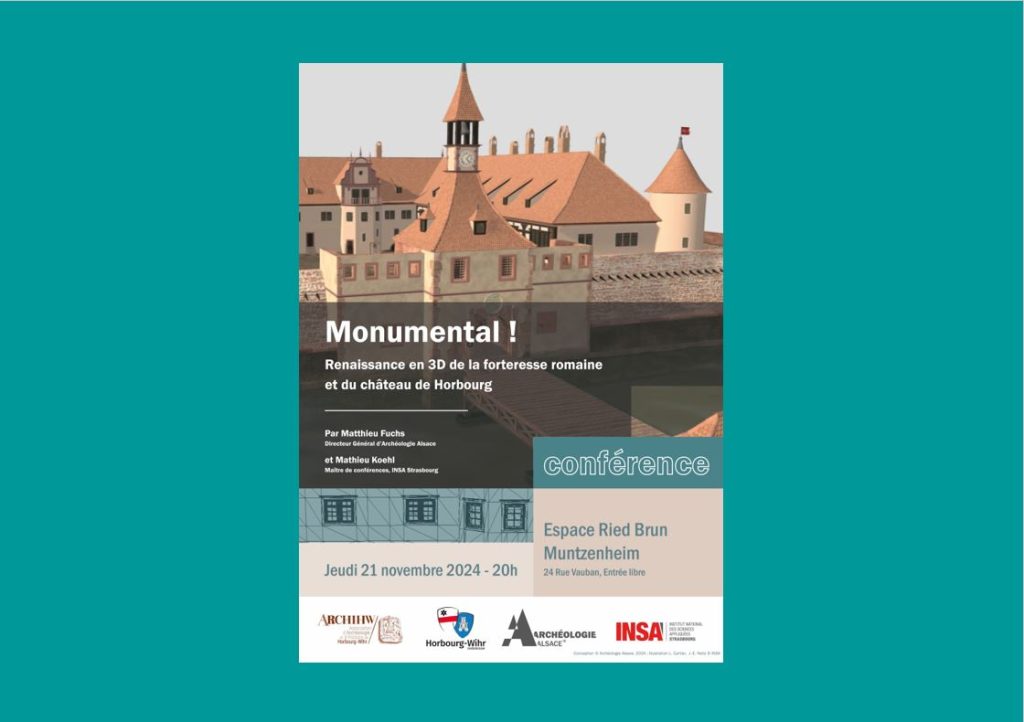 Conférence ” Monumental ! Renaissance en 3D de la forteresse romaine et du château de Horbourg ” Le 21 novembre 2024 à 20h