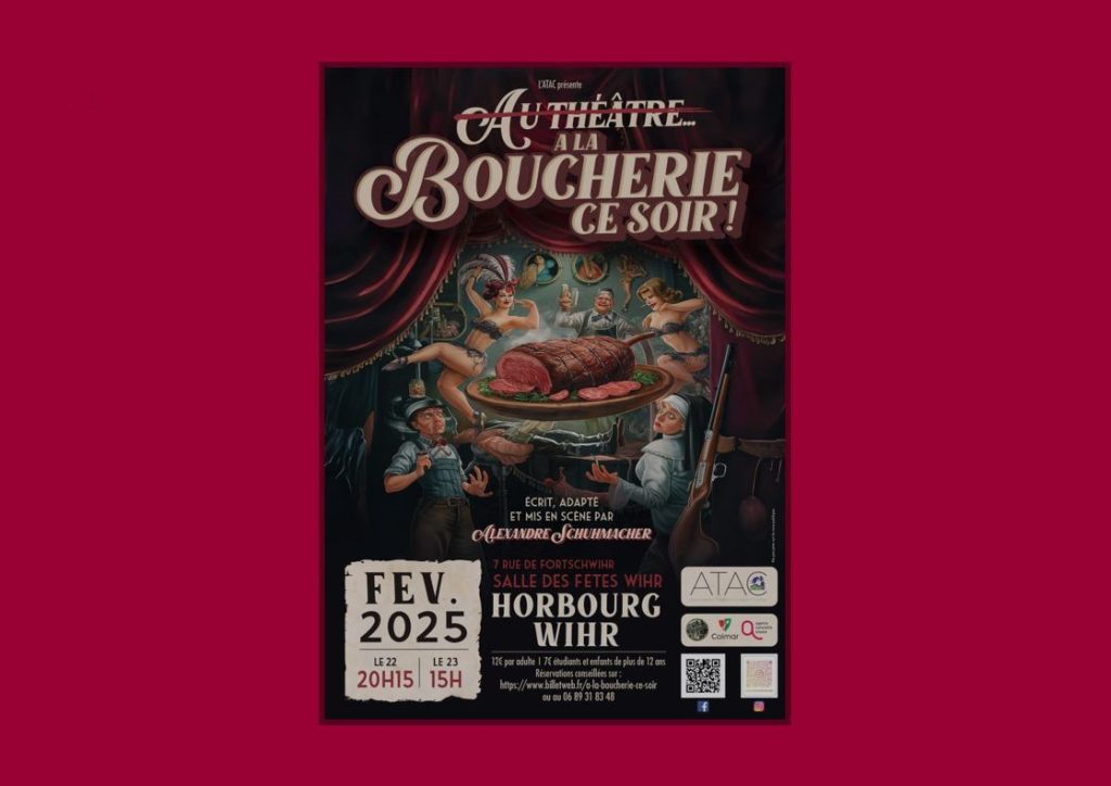 Au théâtre – A la boucherie ce soir ! Le nouveau spectacle présenté par l’Association Théâtre Animation de Colmar