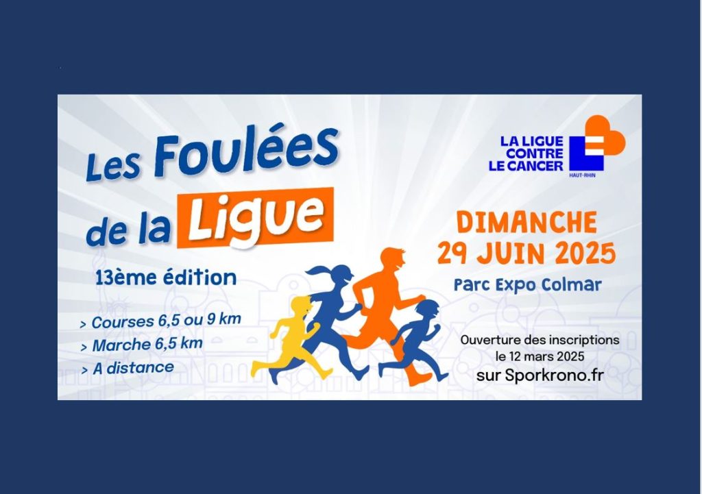 LES FOULÉES DE LA LIGUE CONTRE LE CANCER – Dimanche 29 juin – Ouverture des inscriptions le 12 mars !