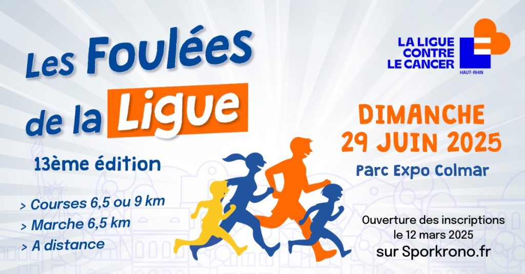 LES FOULÉES DE LA LIGUE CONTRE LE CANCER – Dimanche 29 juin – Ouverture des inscriptions le 12 mars !