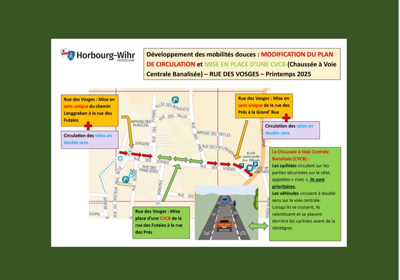 MODIFICATION DU PLAN DE CIRCULATION ET MISE EN PLACE D’UNE CVCB – RUE DES VOSGES